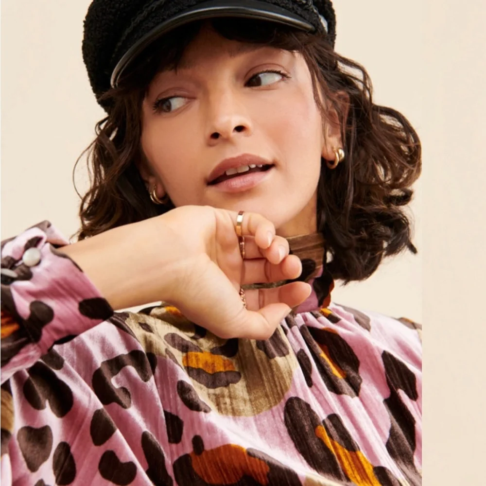 Anthropologie Layla Leopard Velvet Mini Dress - Picture 4 of 8